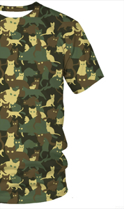<b>Men's</b> Camouflage for Cat 3D Printed Summer <b>T</b>-<b>Shirt</b> Casual Short Sleeve Top Trendy Fashion Clothing with Blank Design - Product Image 6