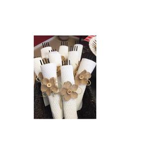 Vente en gros pas cher Anneau de serviette en rotin pour décoration de table avec strass et bling Anneau à boucle pour serviette de table - Product Image 1