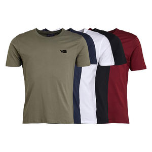 Camiseta de manga corta de algodón 100% de fabricantes de ropa personalizada para hombre, camiseta de lavado impresa multicolor con diseño en blanco - Product Image 1