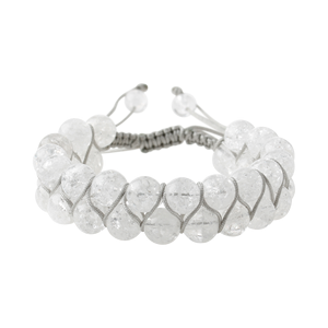 Pulsera de piedra natural de macramé de doble hilera de 8 mm de Necef - Product Image 1