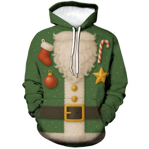 Sudadera con Capucha Navideña, Cálida y Acogedora, de Forro Polar, Informal, para Hombre, Adolescentes, Regalo, Estilo Moderno, Navidad, Divertida - Product Image 3