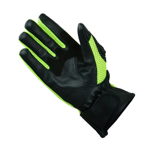 Men's Summer Air Vent Motorbike Mesh Textile & Leather Gloves Motorcycle Auto Racing Wear Genuine Red & Black Gloves For Men - Product Image 6