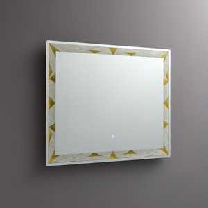 Miroir LED 90x70 avec inserts satinés et éclairage LED coloré - Product Image 2