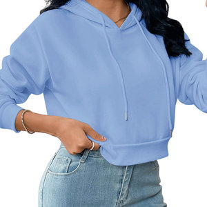 Streetwear décontracté épaules tombantes figurines respirant écologique sweats à capuche tricoté col à capuche avec poignets élastiques sweat à capuche court - Product Image 1