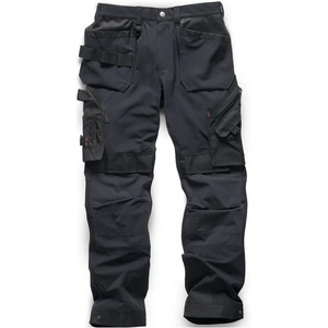 กางเกงคาร์โก้ผู้ชายน้ำหนักเบา ปรับแต่งได้ ทรงตรง ผ้าผสมโพลีเอสเตอร์/คอตตอน ระบายอากาศได้ดี กางเกงทำงาน มีกระเป๋าหลายช่อง คุณภาพสูง - Product Image 5