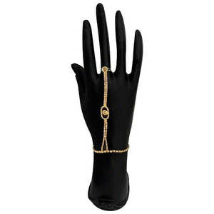 Tip Top <b>Fashions</b> Brown Austrian Stone Hand Harness 1502397A Fine <b>Beaded</b> <b>Bracelets</b> - Product Image 1