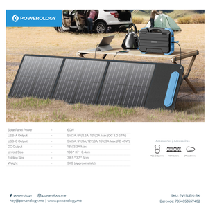 Powerology 60 Wát xách tay panel năng lượng mặt trời - Product Image 2