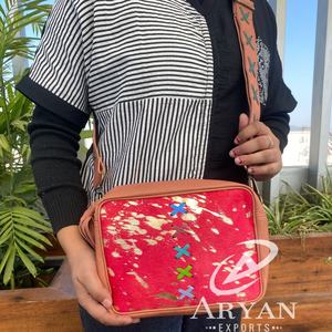 Customize Metallic Recycled Leather Lady's Shoulder Sling Bag Stylish and Trending Colorful Leather Tassel Luxury Crossbody Bags - Product Image 1