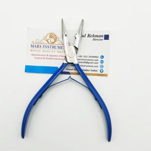 Pince d'extension de cheveux professionnelle à un trou bleu avec métal en acier inoxydable à pointe argentée pour usage commercial - Product Image 4