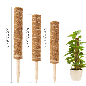 <b>Cover</b> Shipping Fee US Stock 4pcs <b>Plastic</b> Coated Moss Pole Kit Garden Ties Labels Totem Pole Monstera Indoor/Outdoor <b>Greenhouse</b> - Product Image 3