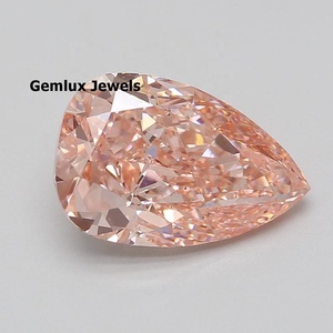 Diamante de Laboratorio de Corte Pera de 4.5 Quilates, Color Rosa Intenso, Certificado IGI, Claridad VS, Diamante Suelto para Joyería - Product Image 1