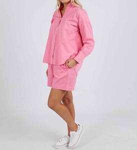 Blusa de Manga Larga de Algodón Informal de Verano para Mujer, con Manga Raglán, Tela Transpirable Antiarrugas, para Uso Diario - Product Image 4