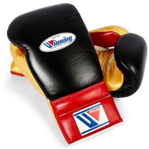Gants de boxe personnalisés noirs, rouges, dorés, gants de boxe d'entraînement, équipement de boxe de qualité supérieure, légers, 16 oz, gants de boxe personnalisés Winning - Product Image 1