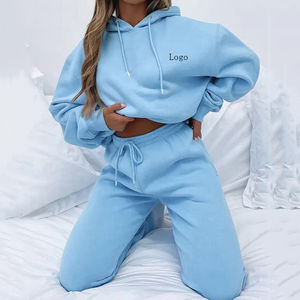 Survêtements pour femmes de haute qualité, dernière collection, coton moyen, lavage à l'acide, sensation confortable, logo personnalisé, design personnalisé - Product Image 1