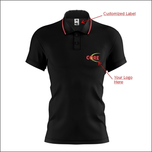 Polo de alta calidad con logotipo personalizado, Camiseta con cuello y botones de punto 100% de algodón - Product Image 4