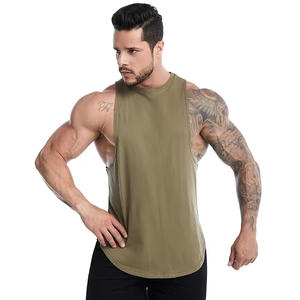 Débardeur sans manches d'été OEM pour hommes à séchage rapide personnalisé pour Offre Spéciale de fitness musculaire avec décoration d'insigne de sport de gymnastique - Product Image 5