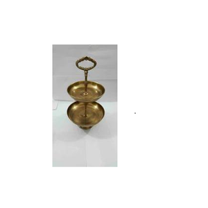 Présentoir à gâteau rond en laiton et support à gâteau de fête et ustensiles de cuisine et restaurants de mariage royal - Product Image 3