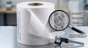 <span class=keywords><strong>Membrane</strong></span> HDPE Flash-Spun OPERFECT PVEK-B1060 Sd 0,02m respirante et ignifuge pour ossature bois et maison modulaire - Product Image 2