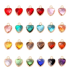 Connecteurs de bijoux multi-pierres plaqués or avec sertissage clos, tendance, couleurs assorties, pour la vente en gros - Product Image 3