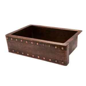 Lavabo de Diseño Único, Tamaño y Forma Personalizados, Lavabo de Cobre para Uso Doméstico, Lavabo de Baño de Diseño Tradicional - Product Image 3