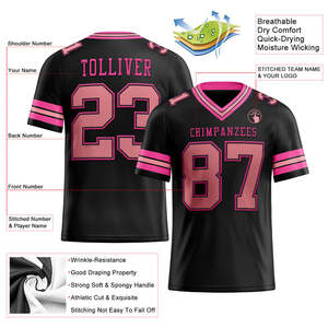 Camiseta de fútbol americano juvenil de calidad de élite de ajuste personalizado, uniforme de entrenamiento deportivo sublimado de secado rápido, equipo transpirable para clubes - Product Image 6
