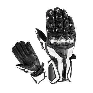 Gants de moto en cuir personnalisés avec logo, protection des doigts entiers, gants de moto respirants pour la course - Product Image 2