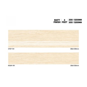 Vistaar finition mate 1200x200mm & 1200x300 11mm d'épaisseur de qualité supérieure anti-dérapant sécurité escalier bande de roulement nez 4 pieds marche riser carreaux - Product Image 4