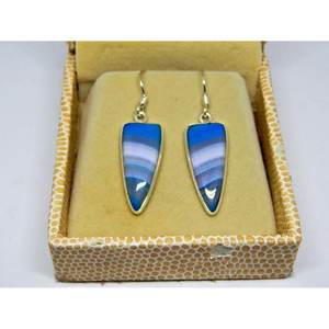 ต่างหูคริสตัล E0856-GS เงินสเตอร์ลิงสีฟ้า925อัญมณีโอนิกซ์ของขวัญสำหรับเด็กหญิงและสตรี - Product Image 3