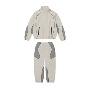 2025 hommes à la mode coupe-vent costume veste à glissière et pantalons de survêtement évasés Offre Spéciale unisexe adulte hiver Style ensembles - Product Image 1