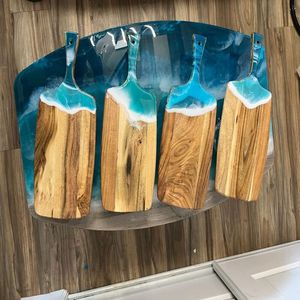 Tabla de cortar de madera hecha a mano con forma redonda duradera y fácil de limpiar para uso doméstico en restaurantes de hoteles - Product Image 3
