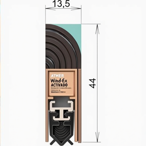 ATHMER Wind-Ex 1-310 Sello de Puerta de Una Sola Cara de 860 mm de Aluminio con Acabado Anodizado Plateado para Puertas de Madera - Product Image 3