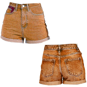 2025 Mid-Waist Cotton Dark Denim Wash <b>Shorts</b> <b>Women</b> Hip Hop Style <b>Women</b> <b>Jeans</b> High Waist Straight <b>Shorts</b> <b>for</b> <b>women</b> - Product Image 3
