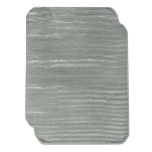 Tapis Forme Blue classique rayé en jacquard, tissé à la main, en laine et viscose, épaisseur 10 mm, pour salon ou couloir, idéal pour adolescents - Hwv-83 - Product Image 1