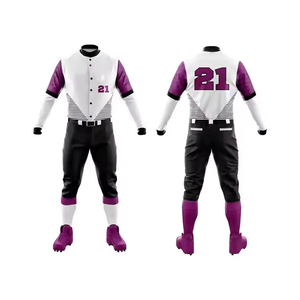 Tenues de baseball personnalisées OEM, couleur par sublimation, nom d'équipe personnalisé, meilleure qualité, transfert thermique professionnel - Product Image 1
