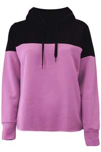 Vente chaude, sweat-shirt pour femme en coton 100% personnalisé, couleur unie, broderie, respirant, col zippé, logo imprimé sur le devant, hiver - Product Image 3