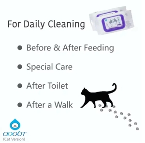 ผ้าเช็ดทำความสะอาดสัตว์เลี้ยงแบบใช้แล้วทิ้งผ้าเปียกกำจัดกลิ่นธรรมชาติ50แผ่นต่อแพ็ค - Product Image 3