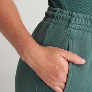 Pantalones Deportivos de Felpa para Mujer, Cintura Alta Elástica, Estilo Liso, con Logotipo Personalizado 2026, Ropa de Alta Calidad - Product Image 3