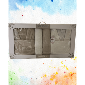 Ensemble de peignoirs 6 pièces 100% coton Collection de serviettes de bain double taille Home Spa Comfort Edition - Product Image 3