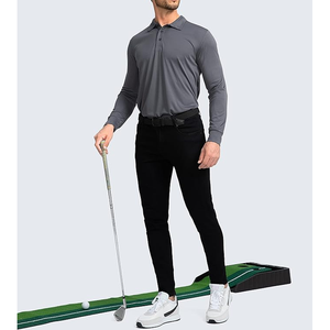 Golf à séchage rapide pour hommes pour polos Slim Fit T-shirt à col à manches courtes pour l'été Style décontracté Toile Tissu Solide - Product Image 6