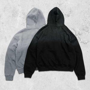 Fabricants de vêtements de rue délavés à l'acide en coton épais épais Sweats à capuche personnalisés surdimensionnés Boxy pour hommes - Product Image 2