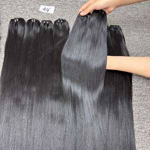 ผมปลอมแบบเส้นผมมนุษย์สำหรับต่อผมแบบดิบจากเวียดนามผมตรงกระดูก100% - Product Image 1