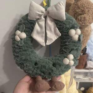 Guirnalda de Flores Blancas de Lujo, Adorno Colgante de Felpa de 25 cm, Navidad, Jelly Cat, Nuevas Plantas Divertidas, Guirnalda de PVC y Madera para Decoración de Bodas - Product Image 4