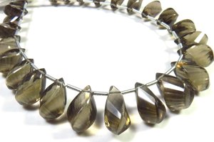 ลูกปัดควอทซ์บิดเกลียว8เส้นธรรมชาติ25ชิ้น10-15มม. อัญมณีเจียระไนแบบหลวมเครื่องประดับแฟนซีลูกปัด Briolette - Product Image 3