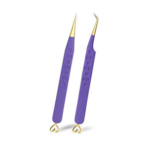 Meilleure pince à épiler moderne de qualité supérieure pour extension de cils en acier inoxydable Pointe lisse et droite incurvée Précision - Product Image 3