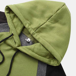 Sweat à capuche d'hiver décontracté pour hommes en coton mélangé de haute qualité avec col à capuche à motif solide brodé de polyester - Product Image 3