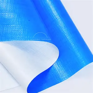 HDPE dệt không thấm nước màu xanh vải tarps Bìa 10x12M PE Tấm bạt