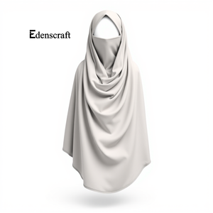 Personalizable ligero transpirable tela Khimar elegante modesto mujeres tradicional estilo largo pañuelo de talla grande - Product Image 5