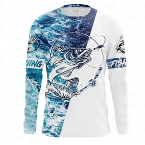 Camisas de Pesca de Manga Larga con Protección UV UPF 50+, Diseño Personalizado, Sublimación, Impermeables, de Secado Rápido, Unisex, 100% Poliéster - Product Image 3