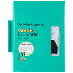 File <b>Folder</b> Accessories Magnetic PET Green <b>A4</b> Ultradex <b>Folders</b> 5 Pcs/pack - Product Image 3