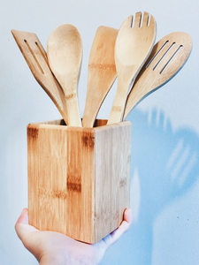 Natural Wooden Spatula <b>Set</b> for Cooking Eco-Friendly <b>Kitchen</b> <b>Utensils</b> | Heat Resistant Food-Grade Wooden Tools - Product Image 5